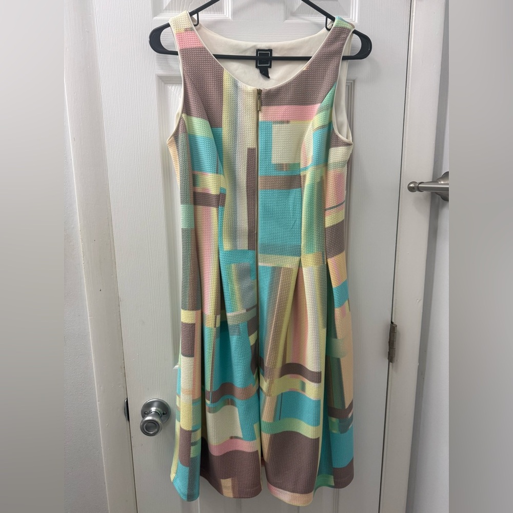Colorful Geometric Midi Dress
